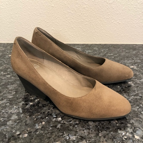 Eileen Fisher Shoes - Eileen Fisher taupe tan gray suede pumps heels